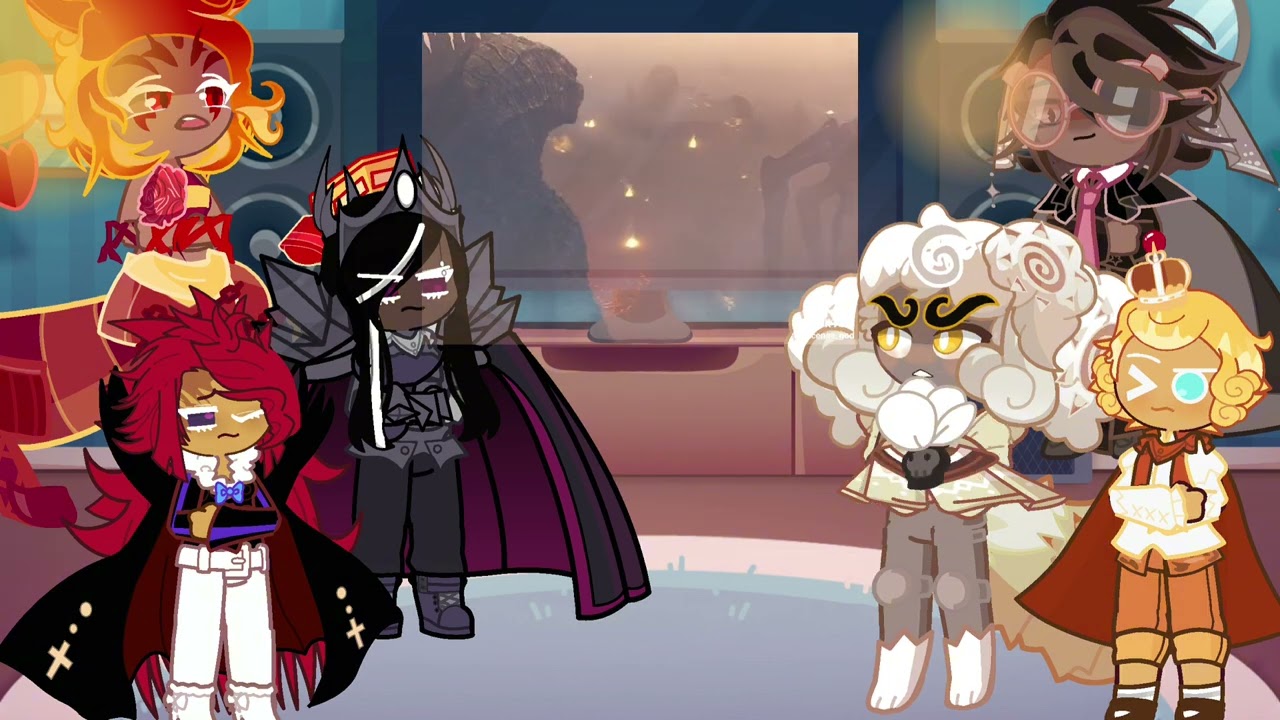 Cookie run kingdom react to godzilla | Gacha life 2