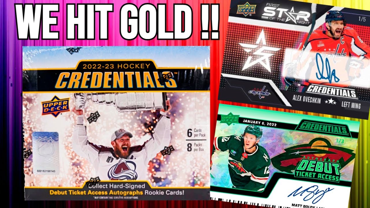 Открытие хоккейной коробки Hobby Box для участников Upper Deck Credentials 2022-23!