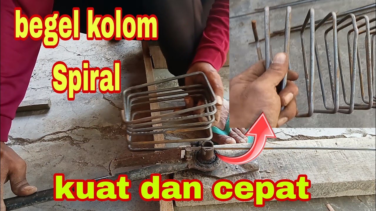 membuat begel spiral || begel kolom spiral