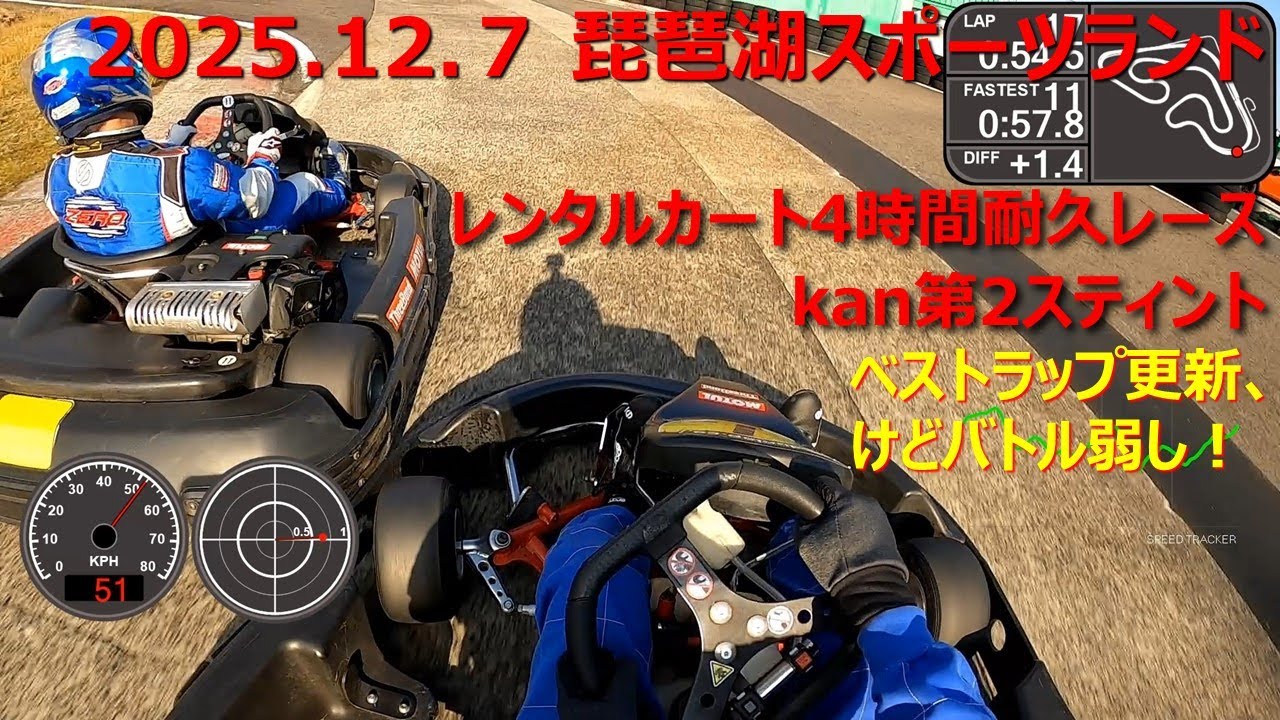2025.12.7 琵琶湖カート4時間耐久レースkan第2スティント