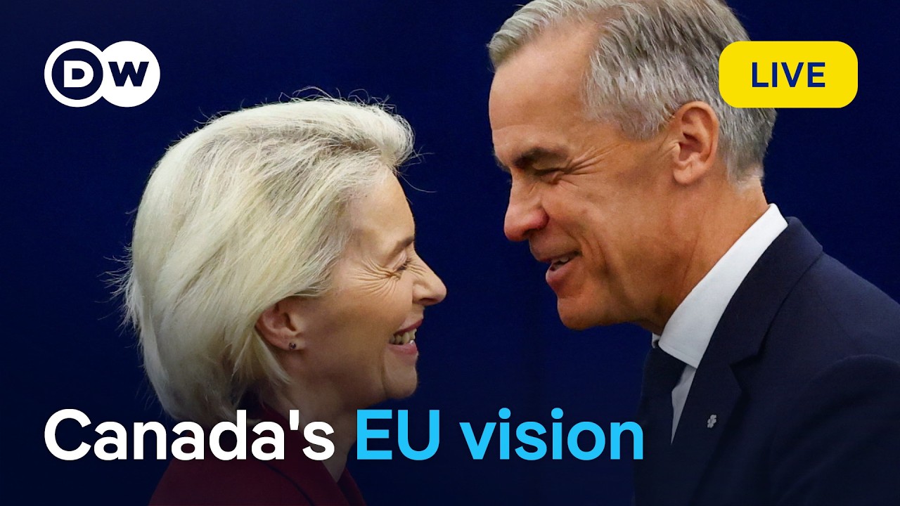 EU and Canada are 'stronger together' says Carney to EU Parliament | DW News