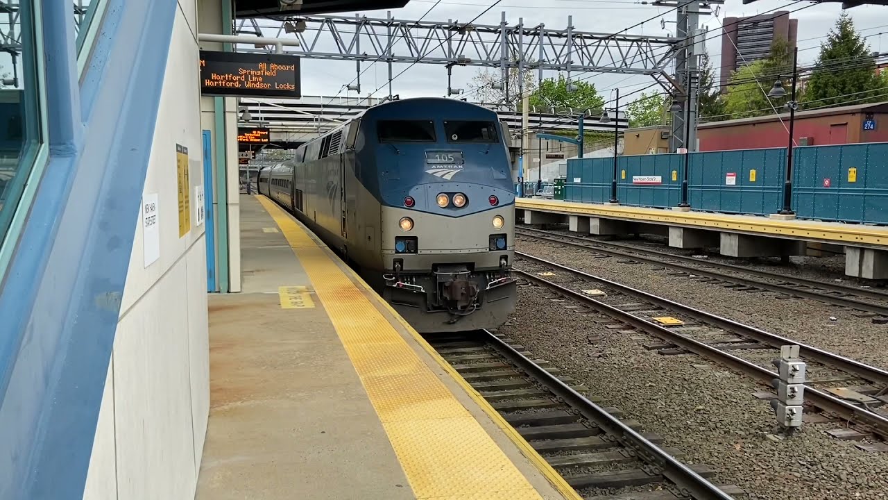 Amtrak Shuttle train at New Haven State Street station
