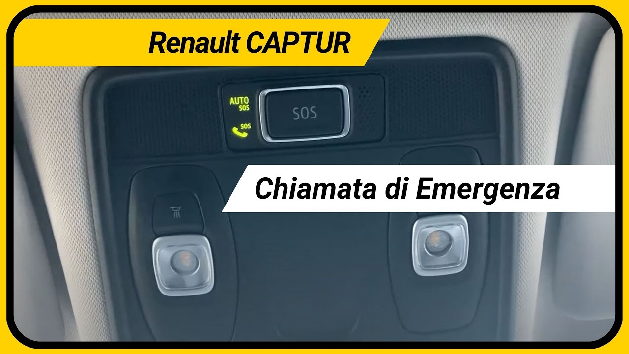 Renault Captur 2020/2021/2022 - Domanda: come funziona il TASTO SOS per la CHIAMATA di EMERGENZA??