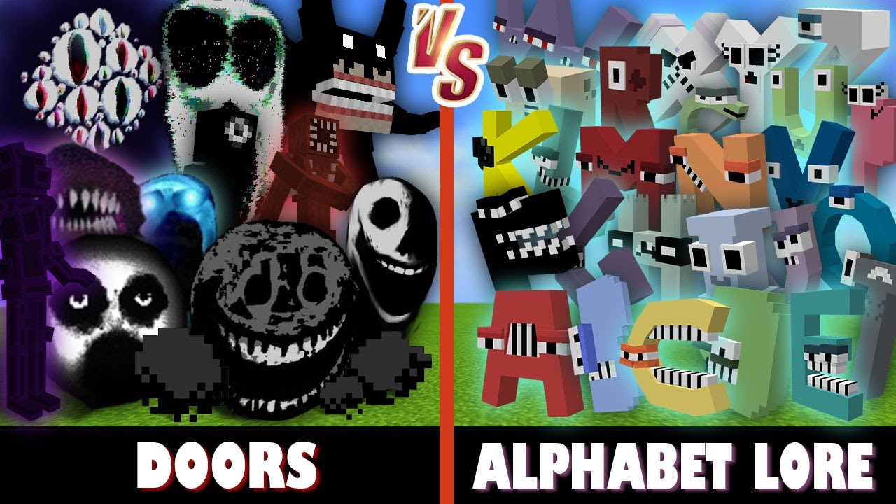 DOORS vs. Alphabet Lore | Minecraft (SO MANY!)