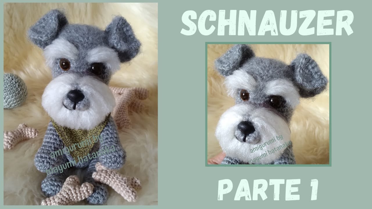 SCHNAUZER amigurumi passo a passo (parte 1\2) cabeça