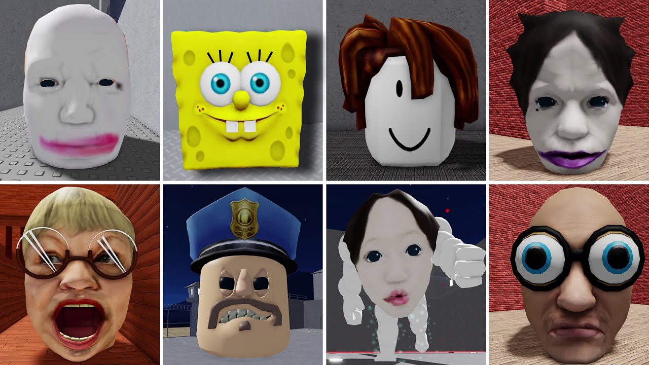 SpongeBob Head | Escape Angry Head | Running Bacon Head | Walking Head | Animal Head | Running Head