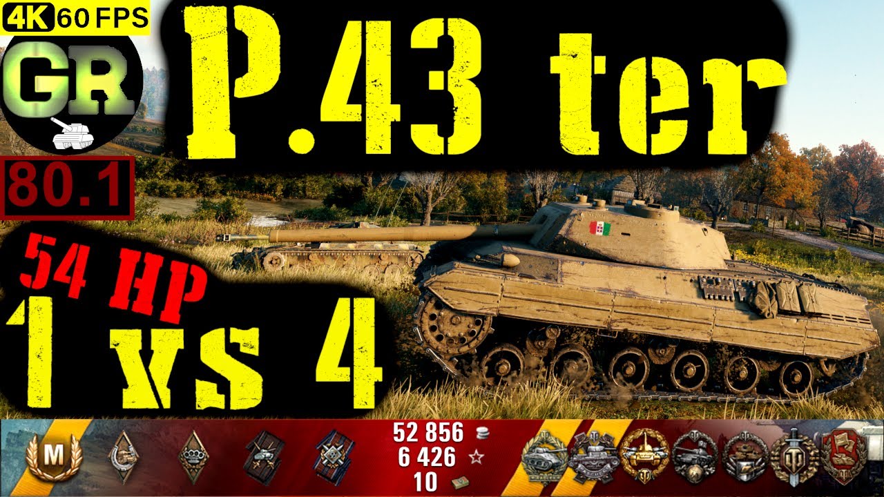 80_World of Tanks P.43 ter WoT Replay - 8 Kills 3.3K DMG(Patch 1.4.0)