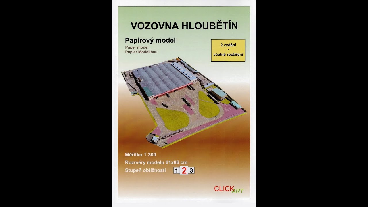 Papierový model Vozovňa Hloubětín 2 v 1:300