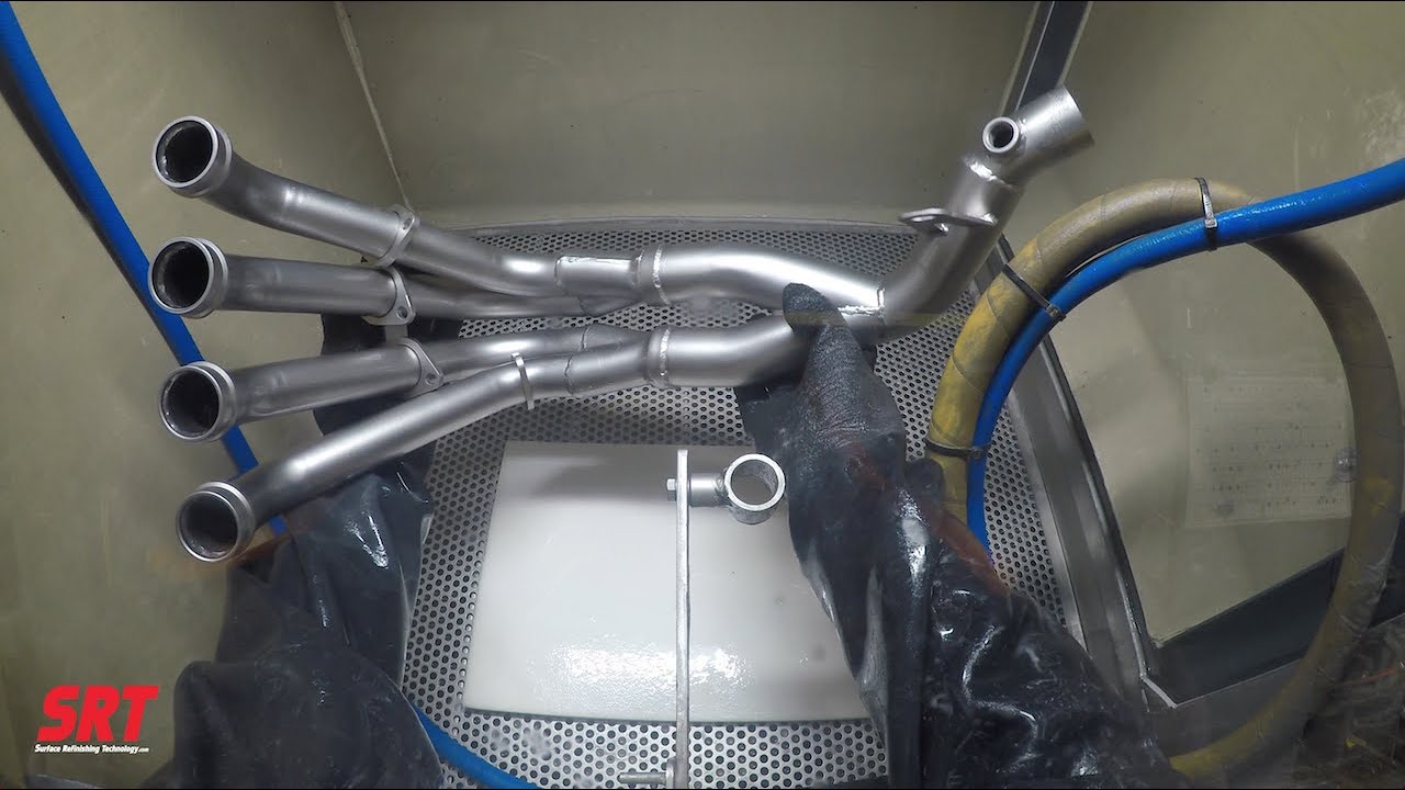 Cleaning a Motorcycle Exhaust Header by Vapor Honing | Surface Refinishing Technology