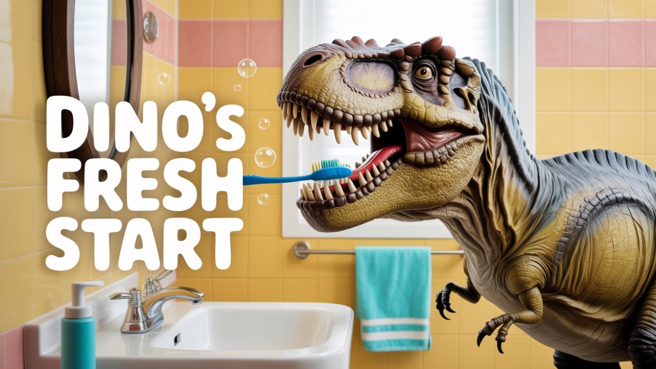 T Rex Morning Routine | Brush Teeth, Get Ready & Start the Day!