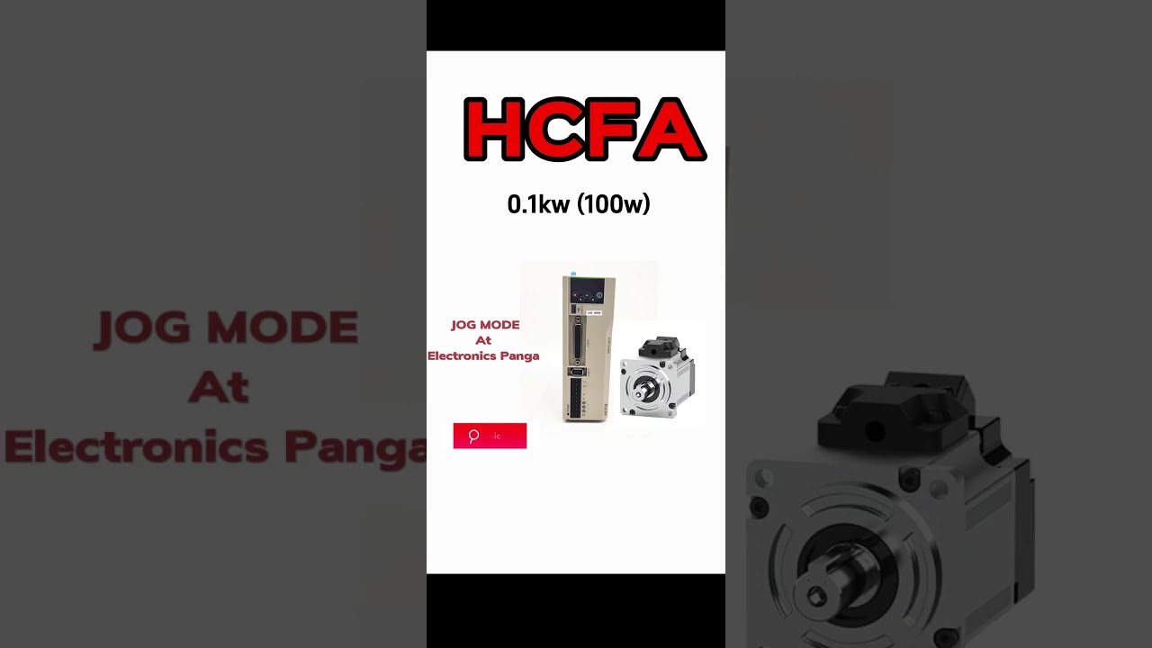 HCFA 100W |SV-X2EA010A-A|SV-X2MA010A-N2LN |Jog mode Testing |Electronics Panga #cnc #plc#servomotor