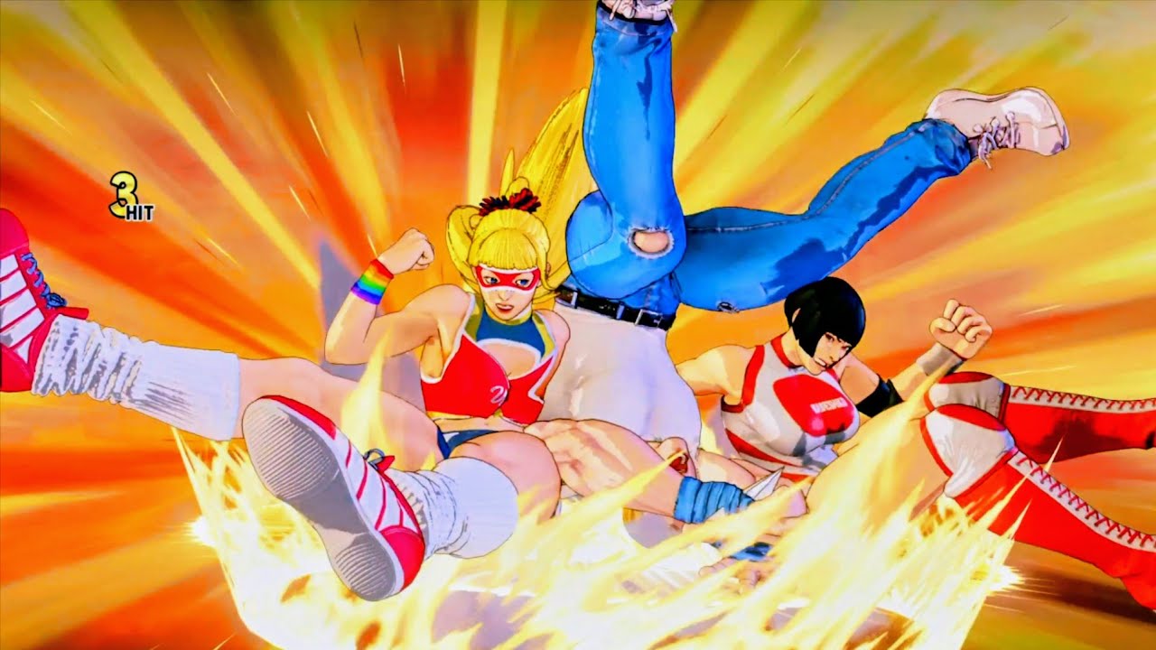 (SF5) Reverse Ryona - Rainbow Mika Takes Cody On A Ride!