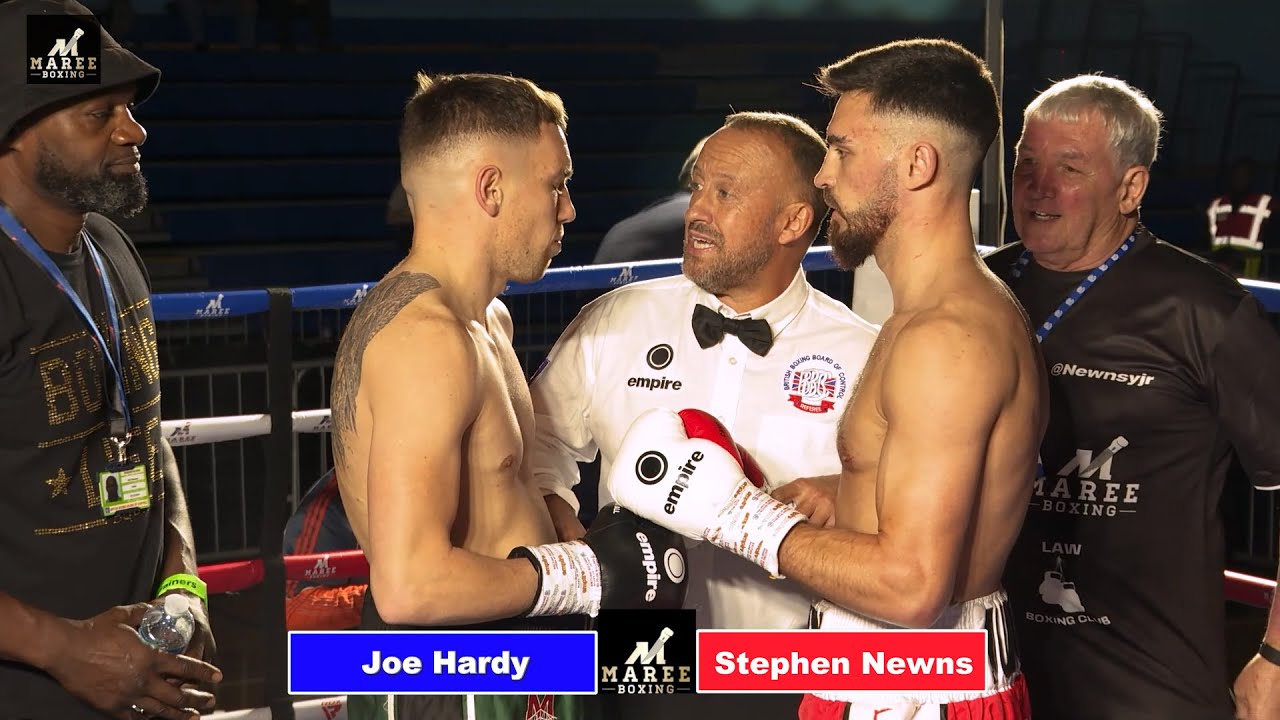 Stephen Newns vs Joe Hardy on Maree Boxing show at Oldham Leisure Centre (5.10.24)