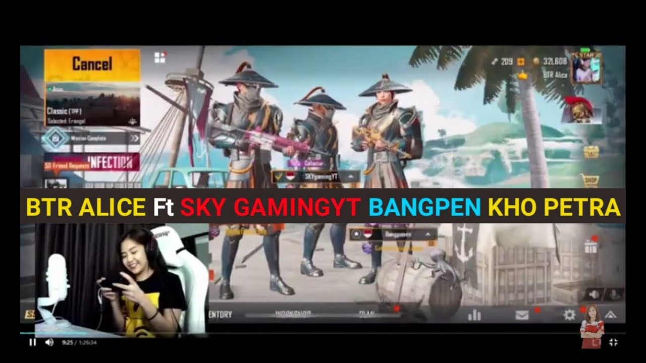 CHALLENGER BTR ALICE RATAKAN ERANGEL !! BTR ALICE Ft BANGPEN SKY GAMING YT KHO PETRA  !!