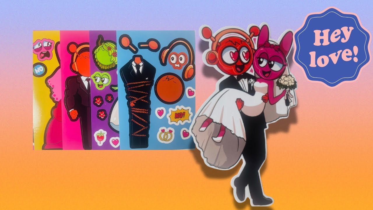 SURPRISE Stickers Reveal! 🌟 Sprunki Wedding Sticker Pack 💍❤️