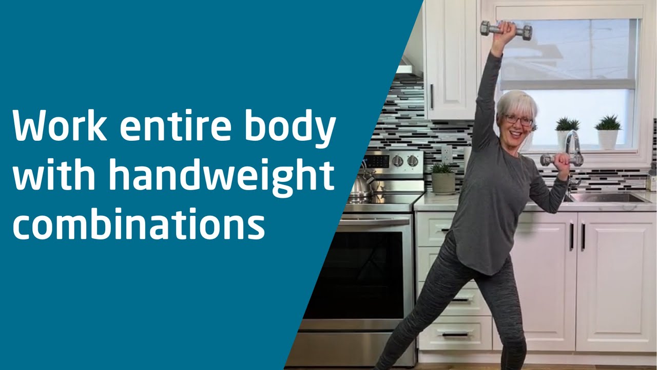Overall body workout with handweights