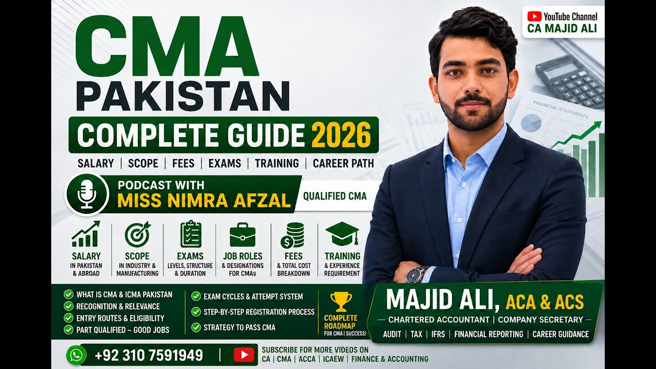 CMA Pakistan Complete Guide 2026| Exams, Fees, Salary, Scope, Training & Career Path | ICMA Pakistan