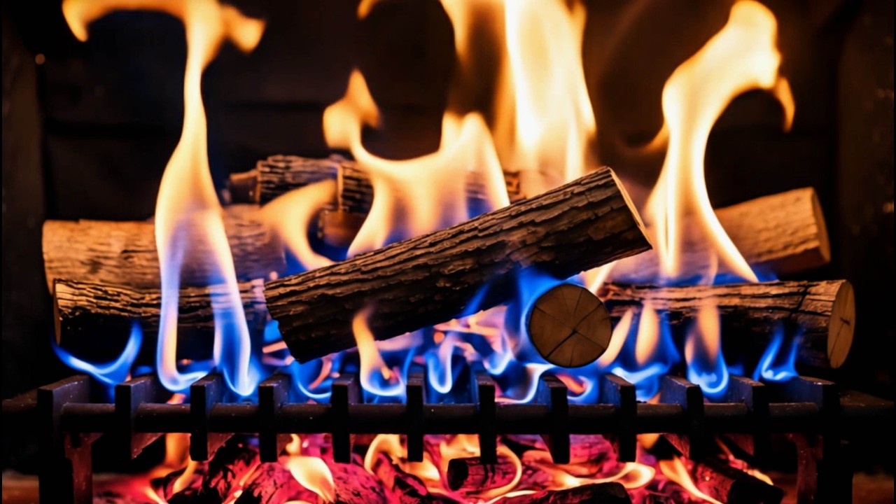 Warm Fireplace Ambience 🔥 Peaceful Crackling Fire for Sleep, Relaxing Evening Mood