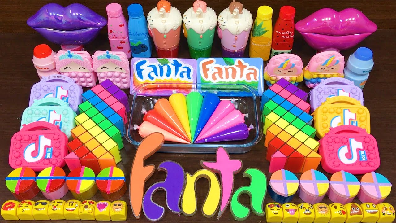 FANTA slime !!! Mixing random intoSTORE BOUGHT Slime !!! Satisfying Slime Video #130