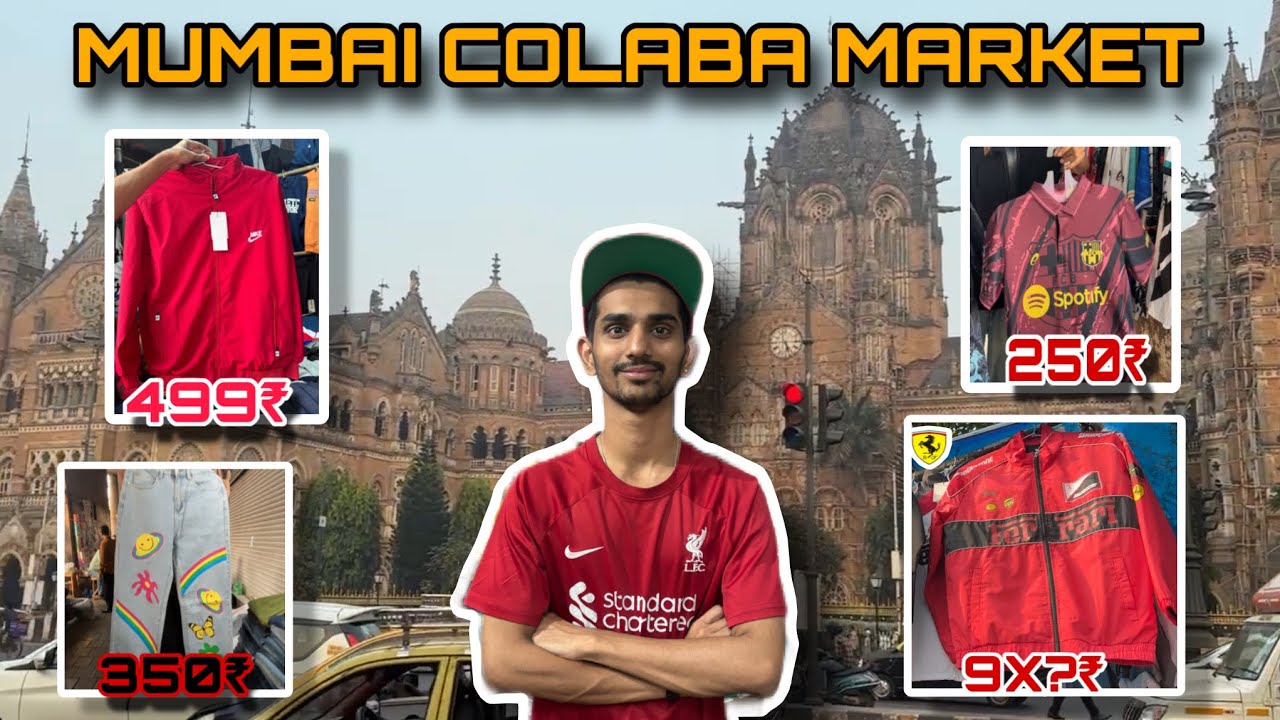 MUMBAI STREET MARKET  | JEANS 👖 & CARGOS , FOOTBALL JERSEY, JACKETS, CAPS 🧢 |MUMBAI COLABA MARKET | 