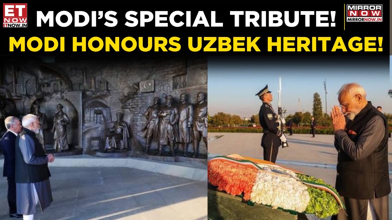 Modi-Mirziyoyev At Yangi Uzbekistan Park: PM Honours Uzbekistan&rsquo;s History & Heritage | ET Now