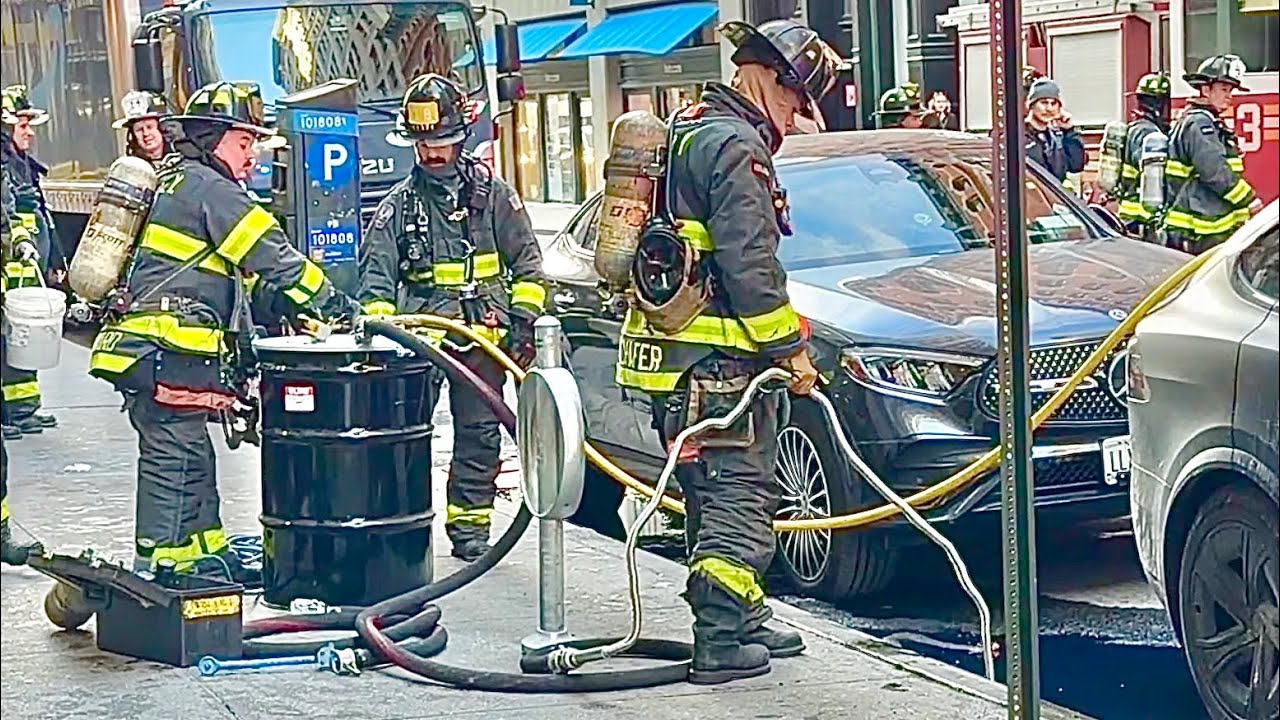 *{FDNY 10-80 HAZMAT OPERATION}*~*{FDNY BOX 598}*~*{100 GALLON FUEL SPILL}*~*{WEST 22ND STREET, NYC}*