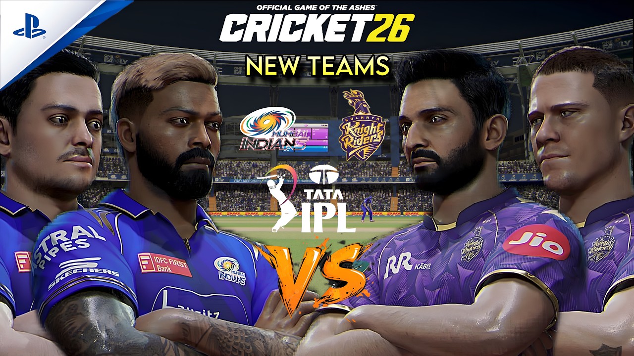 Cricket 26 | MI vs KKR | IPL 2026 New Teams 🔥 | 400+ Runs at Wankhede! Who Wins Match 2 of IPL 2026?