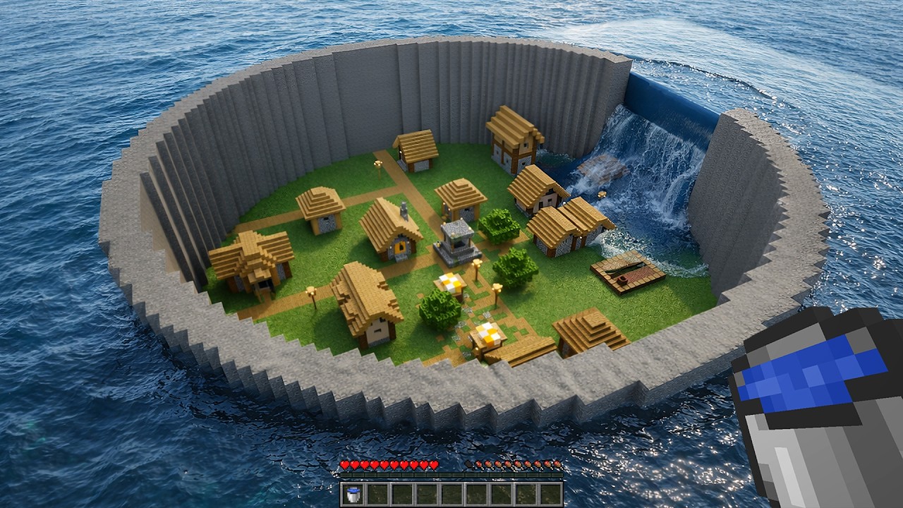 Realistic Water vs Village in Minecraft (what will happen?) - Compilation
