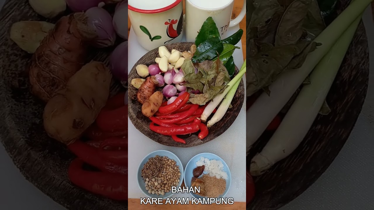 Bahan membuat Kare Ayam Kampung, kuah pedas
