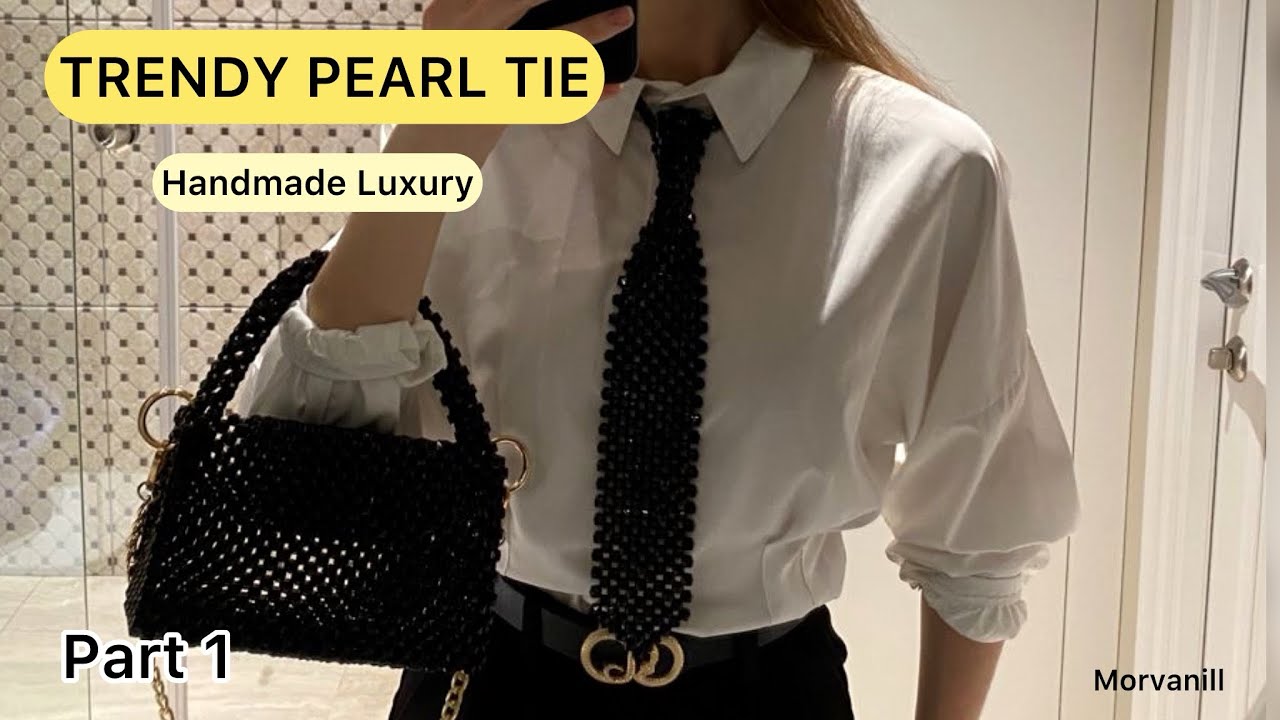 DIY Pearl Tie Tutorial | How to Make a Trendy Beaded Tie (Part 1)