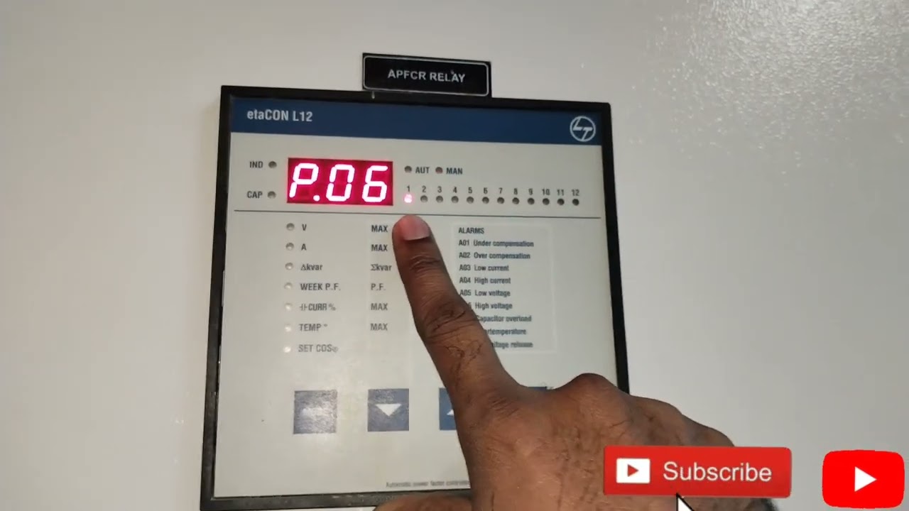 L&T etaCON L12 APFCR  Programming and Parameters