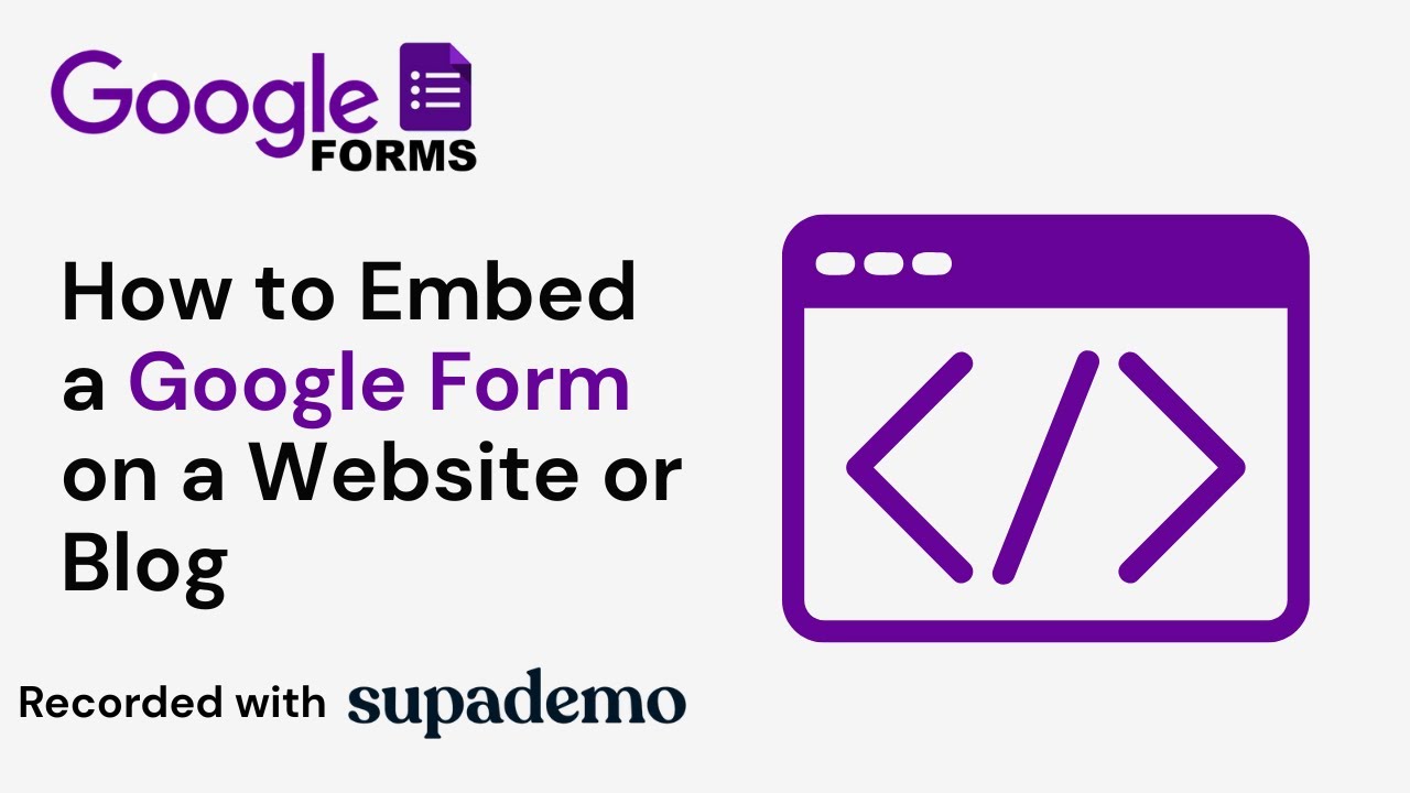 How to Embed a Google Form on a Website or Blog