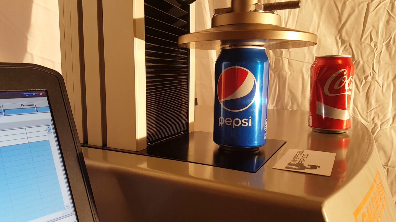 Coke vs.  Pepsi - Can Compression Strength Test