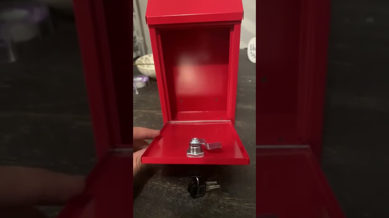 Wall Mounted Steel Suggestion Box with Lock Metal Donation Box Featuring Slot and Suggestion Sheets