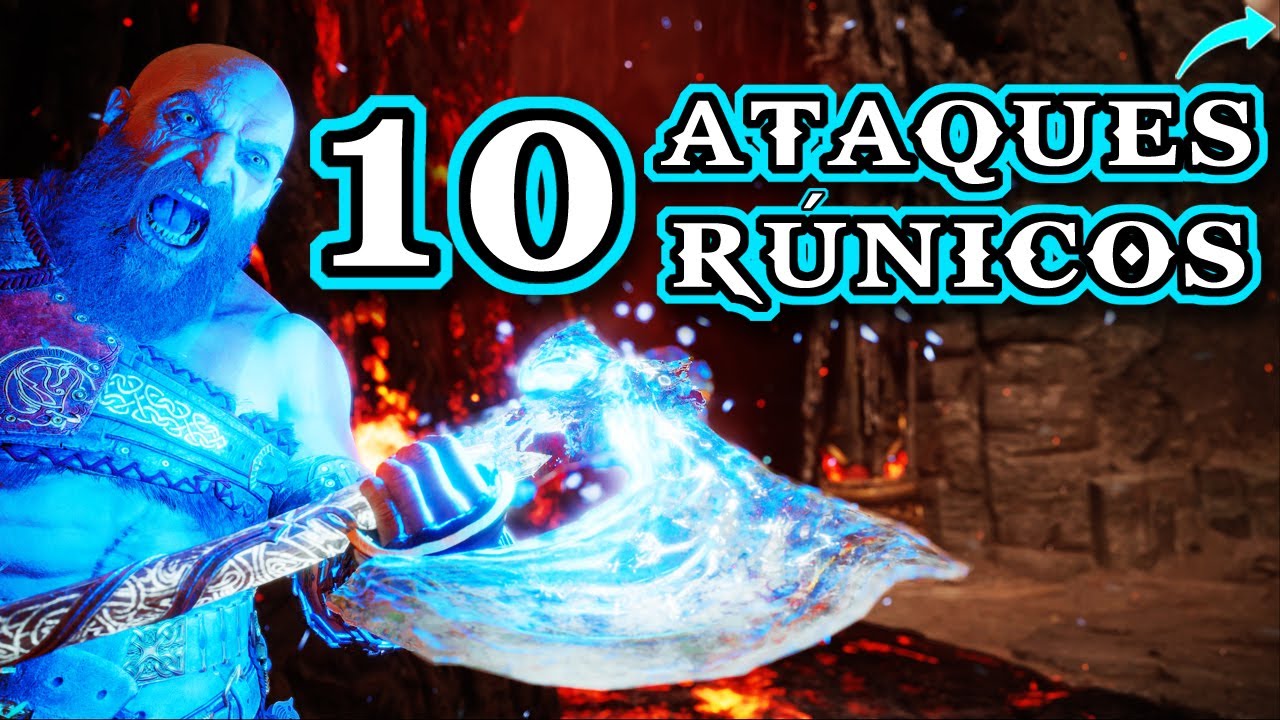 👉como CONSEGUIR TODOS ATAQUES R&Uacute;NICOS de HACHA LEVIAT&Aacute;N en GOD of WAR RAGNAROK🪓❄️