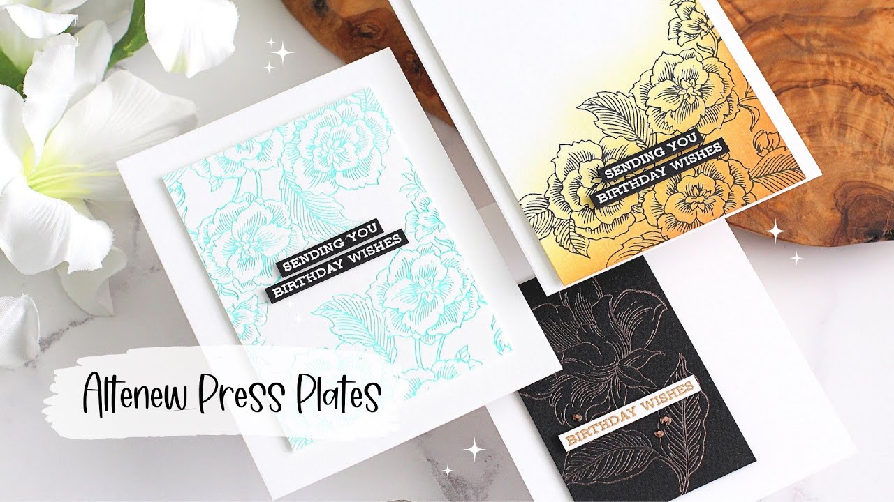 Altenew Press Plates with the Betterpress System | The Card Grotto