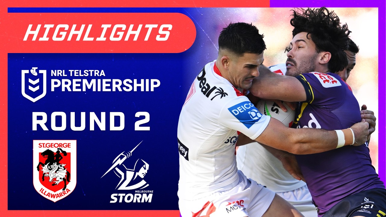 NRL Highlights: Dragons v Storm - Round 2 | NRL on Nine