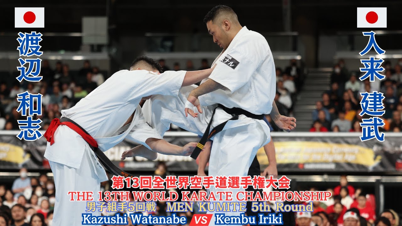 【新極真会】MEN KUMITE 5th Round  Watanabe vs Iriki 13th World Championship　SHINKYOKUSHINKAI KARATE