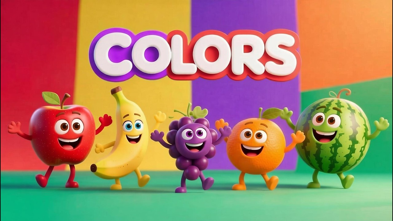 Learn Colors with Fruits 🍎🍌 | Colors Song for Kids | Toddler Learning Video