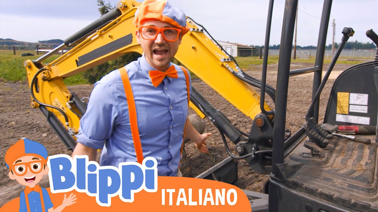 Blippi impara sui veicoli da Costruzione | Blippi in Italiano | Video educativi per bambini