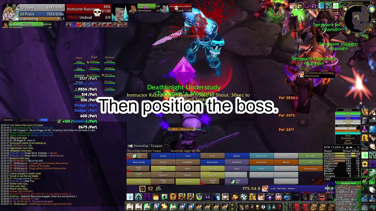 How to: Instructor Razuvious as a Priest in Vanilla