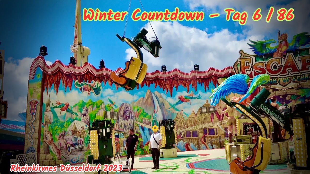 Kirmes Aufbau Highlights🎢Rheinkirmes D&uuml;sseldorf 2023❄️Winter Countdown zur Kirmes 2026 &ndash; Tag 6/86