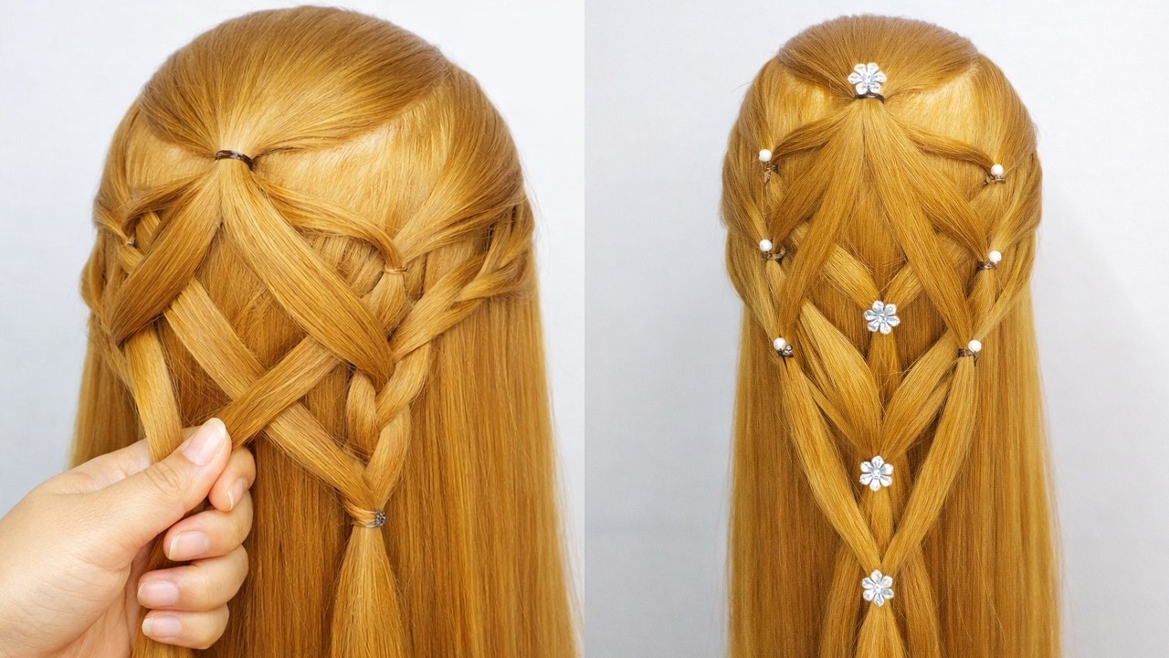Beautiful Hairstyle Tutorial | Easy Hairstyle | Hairstyle For Wedding | Open Hairstyle for Girl
