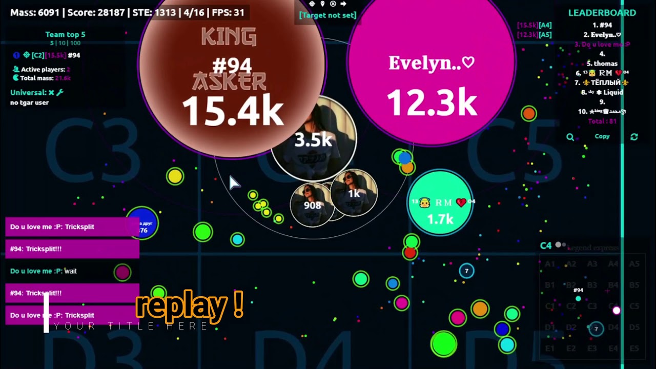 Agar.io Rus/EU/Turkey FFa/ Experimental servers #  Firat