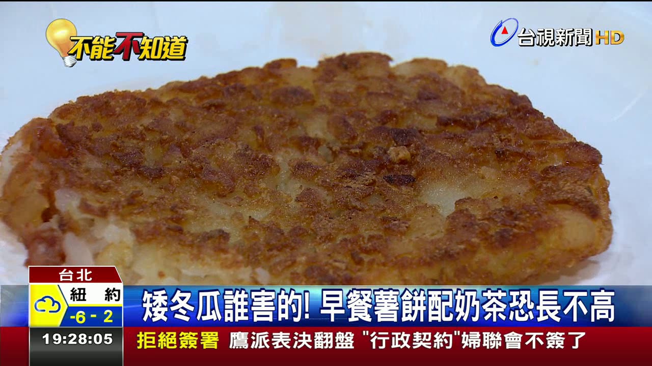 矮冬瓜誰害的!早餐薯餅配奶茶恐長不高