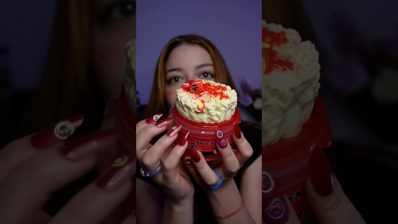 tried THE MOST REASLITIC slime ever 😳 #asmr