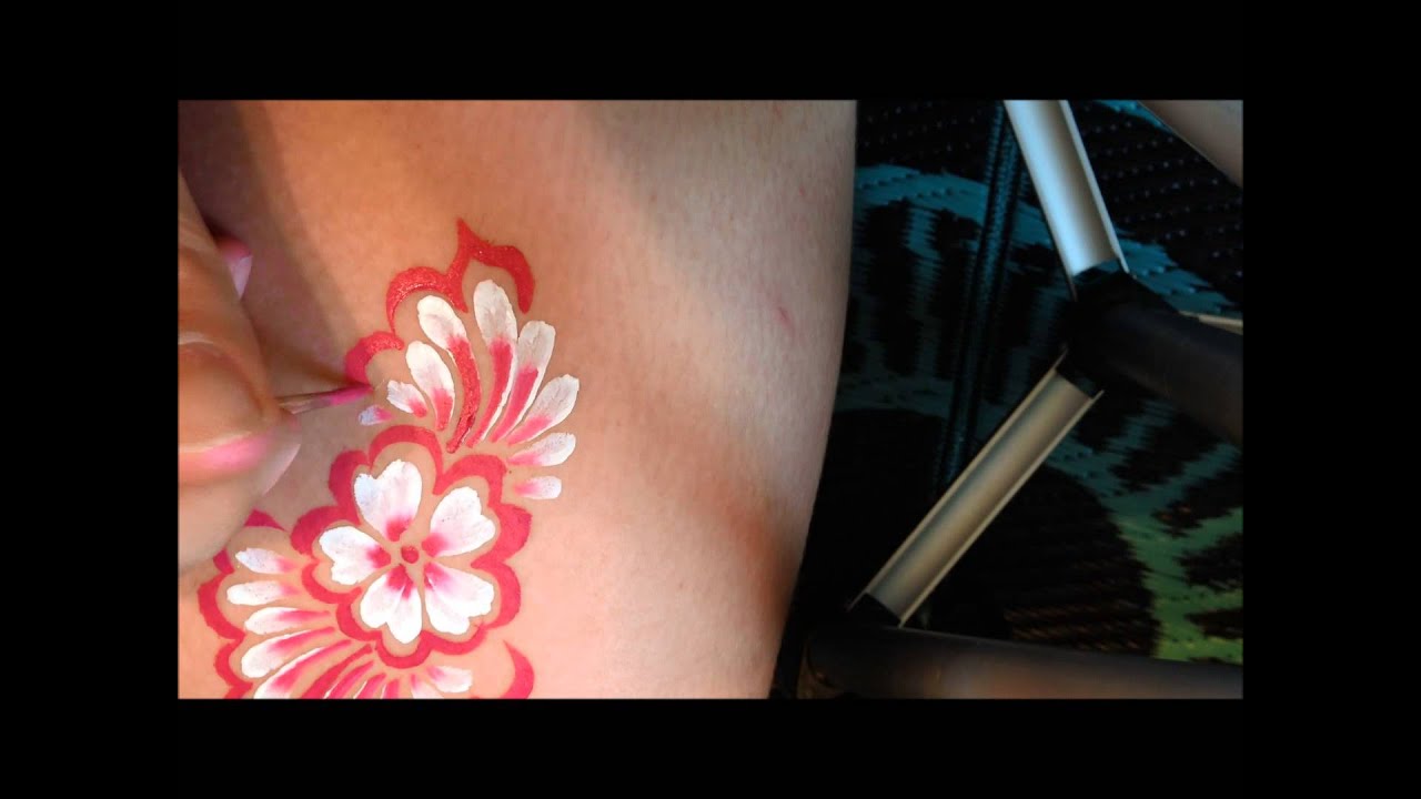 Face paint brush strokes exercise