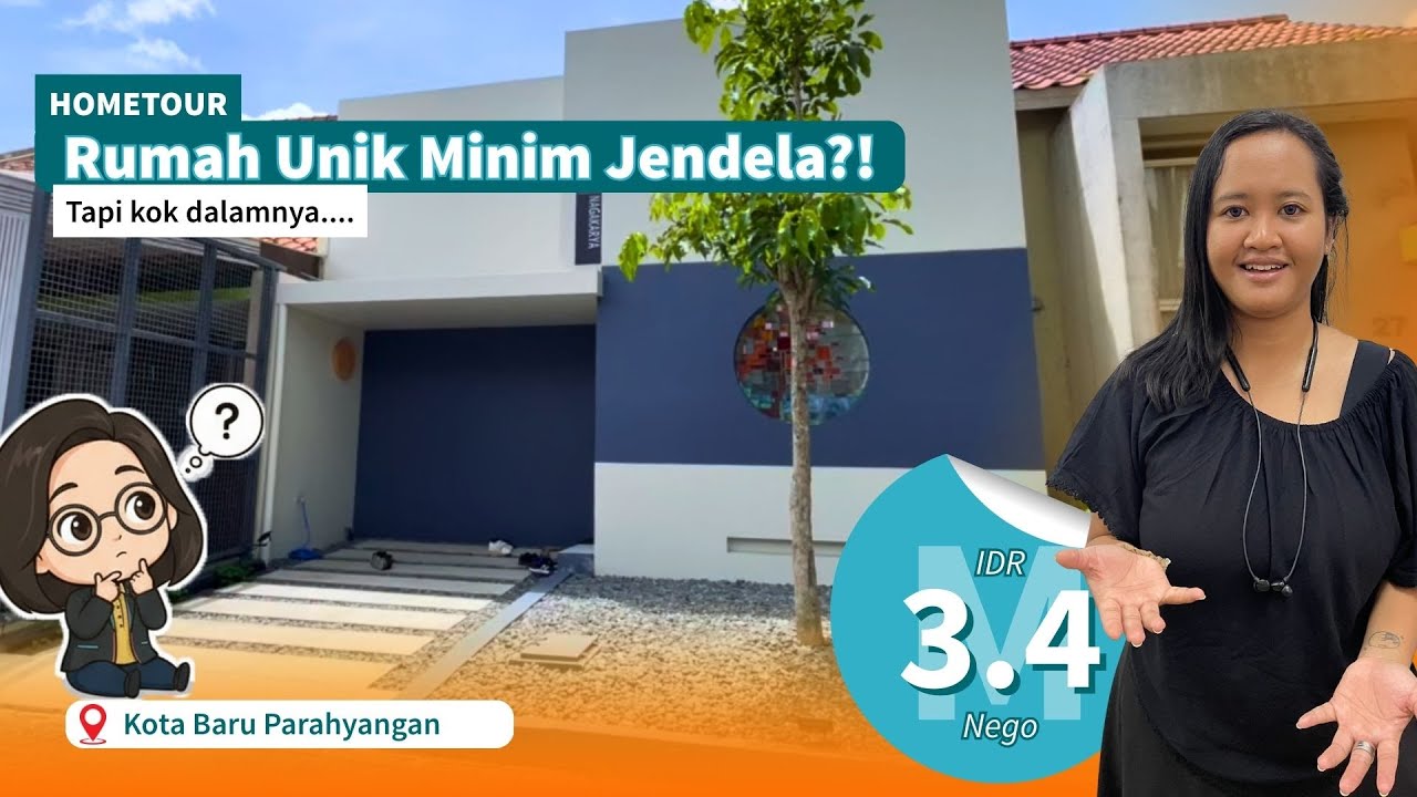 RUMAH TROPIS 3,4M DI JANTUNG KBP! Full Furnished, Banyak Hidden Storage & Sebelah Taman