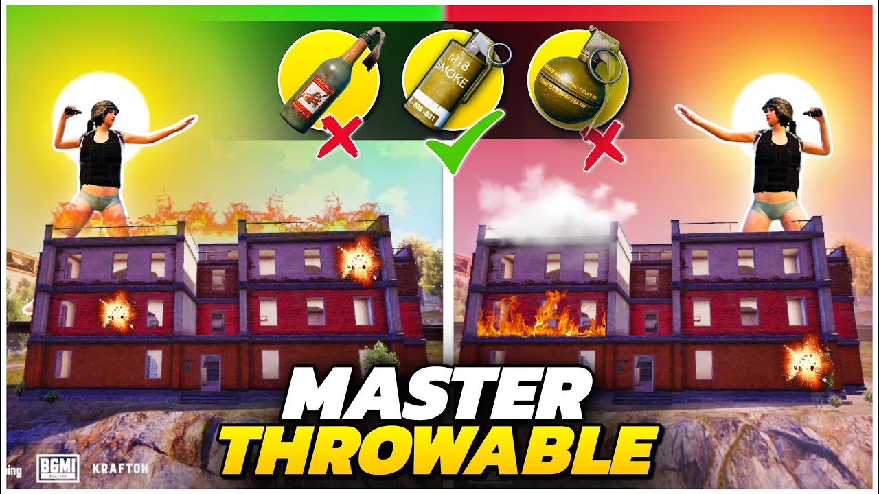 🔥Perfect Nade Tricks in BGMI  || Jonathan Level Grenade Tips (100% Kill)