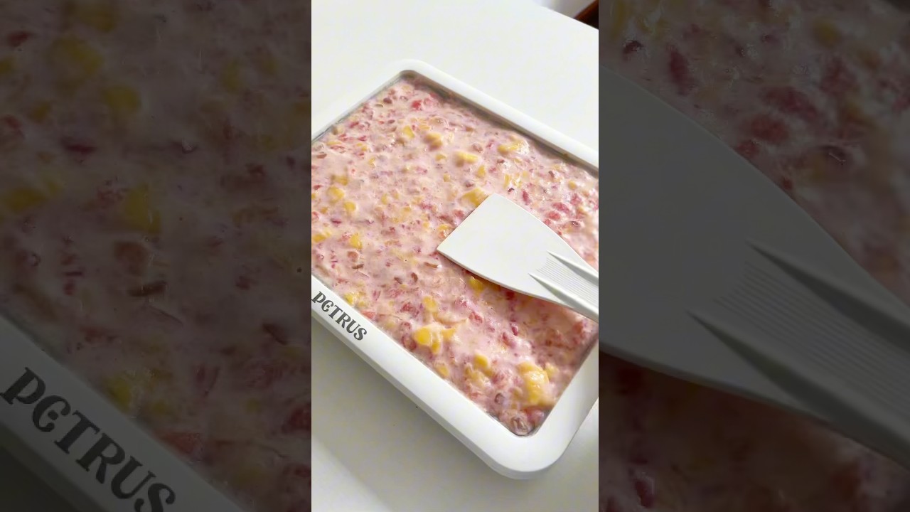 Make frozen yogurt with me #asmr #food #yogurt #healthyfood #watermelon #satisfying #summer
